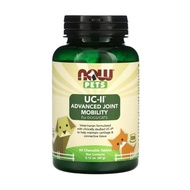 NOW Pet UC-II Undenatured Type II Collagen Joint Health Chewable Tablets (For Dogs Cats) UC2