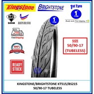 TAYAR KINGSTONE/BRIGSTSTONE MOTORCYCLE TYRE KT515/BS215 50/90-17 TUBELESS (tmax)(tayar cheetah)