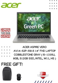 Acer Aspire Vero AV14-52P-5915 14'' FHD Laptop Cobblestone Gray
