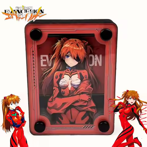 EVA Asuka Langley Soryu Cartoon Cute 3D Card Brick Creativity Kawaii anime Stage Decoration Picture 