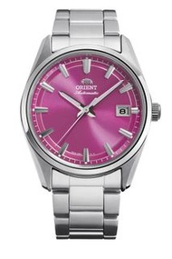 東方錶 ORIENT AUTOMATIC Mechanical Stretto’s Series 機械錶 藍寶石抗磨損鏡面 鋼帶 5 bar 防水 桃紅色 放射面 RA-AC0R07P
