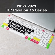 Keyboard Cover Film For HP Pavilion 15 Series New Silicone 15 Inch HP 15-eg0010tx 15.6 Inch Laptop Keyboard Protector Notebook Skin 2021 Super Thin Keypad Case Pavilion Gaming Dustproof Waterproof