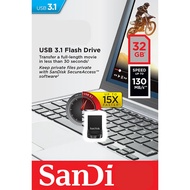 [100% Original ] SanDisc Ultra Fit USB 3.1 16GB/32GB/64GB/128GB/256GB Flash Drive/Pendrive CZ430