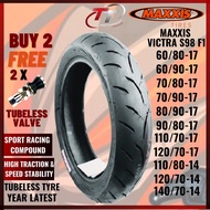 Maxxis Victra S98 F1 Tubeless Tyre 14 17 13 60/80 60/90 70/90 70/80 80/90 90/80 110/70 120/70-17  Soft Compound Tayar