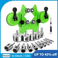 17 PCS Diamond Hole Saw Kit Drill Bits Sets with Double Suction Cups Guide Jig Fixture From 4mm-83mm