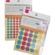 Japan Japan DAISO DAISO Made in Japan Polka Dot Color Cream Dot Sticker Decoration Handbook Merchand