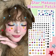 3D Star Diamond Face Jewelry - Sparkling Rhinestone Sticker - Temporary Face Tattoo - Manicure Decal