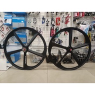 700c navigate fixie wheelset 5 spoke seal bearing magnesium