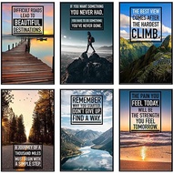 Motivational Wall Art - Inspirational Wall Art - Motivational Posters Posters for Office -Set of 6 -