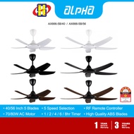Alpha Ceiling Fan (40Inch/56Inch/TWIN PACK) 5-Speed Remote Control AlphaFan Series Ceiling Fan AX666-5B/40 / AX666-5B/56