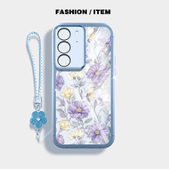 YBD Clear Case For OPPO A5 2025 5G A5i Pro Luxury Purple Flower Blossoms INS Style Phone Shell