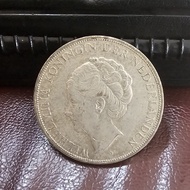 Koin Kuno 2 1/2 Gulden Wilhelmina Tahun 1929 Uncleaned Best Seller