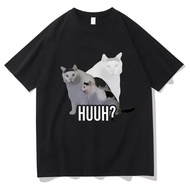 Baju Huh? Cat Meme Tshirt Men/women Soft and Comfortable Creation Short Sleeve Tops M#20