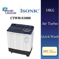 iSONIC 18KG Semi Auto Washing Machine CTWM-S1800