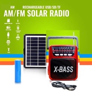 ♨KUKU Rechargeable Solar AM/FM Bluetooth Radio with USB/SD/TF MP3 Player AM-088BTS