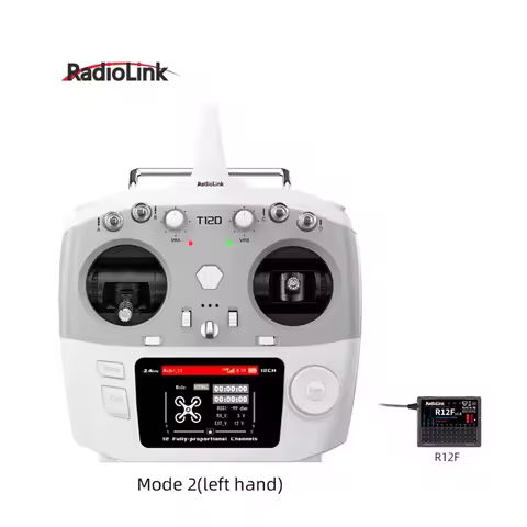 RadioLink T12D 12CH RC Transmitter 2.4GHz 2.8Inch 4000M Distance with R12F Receiver for FPV Drone Fi