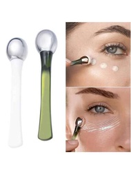 1支面部按摩筆,針對眼部護理,撫平皺紋、促進吸收、減少腫脹、適用於眼霜塗抹