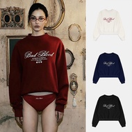 Badblood Classic Letter Logo Crewneck Sweater - Red