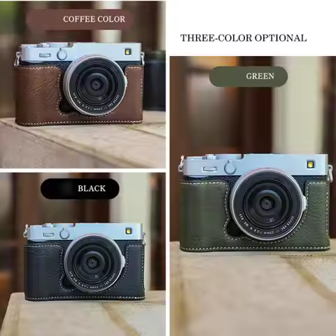Handmade Genuine Leather Camera Half Case for Fujifilm X-E5 Case Camera Bag Half-Cover Leather Case 