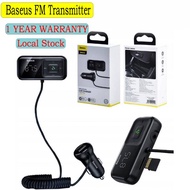 Baseus FM Modulator Transmitter LED Bluetooth 5.0 FM Radio 3.1A USB Car Charger USB TF SD Card car charger Dual USB Quick Charge Charger FM Transmitter HI-FI Aux Audio MP3 Player