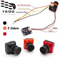 YSIDO FPV Mini Camera 1500TVL 2.1mm 1/3 coms IR Blocked senso 5V-30V NTSC/PAL with OSD Internal for 