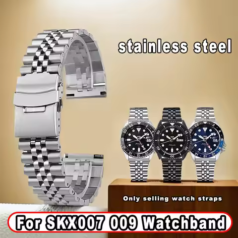 Stainless Steel Watch Strap For Seiko Jubilee SRPD63K1 SRPA21 SRP777 SKX007/009 Men Metal Watch band