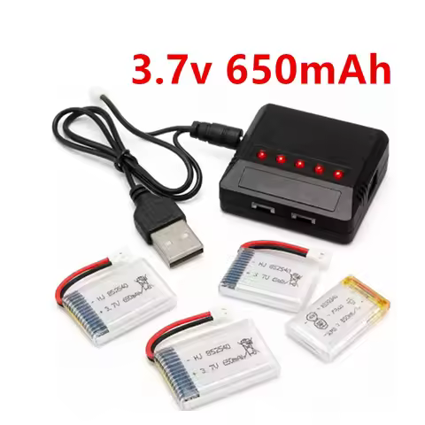 Lipo Battery 3.7V 650mAh 852540 and 5 in 1 Usb Charger For SYMA X5C X5C-1 X5 H5C X5SW X6SW H9D H5C R