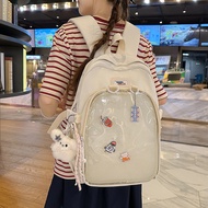 Japanese Style Ita Bag Doll Bag Badge Display Transparent Backpack College Style Student School Bag 