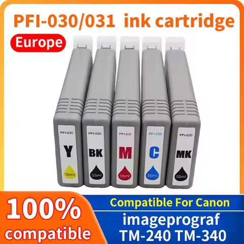 PFI-030 PFI-031 PFI030 031 Compatible Ink Cartridge TM240 340 Full With Pigment Ink For Canon ImageP