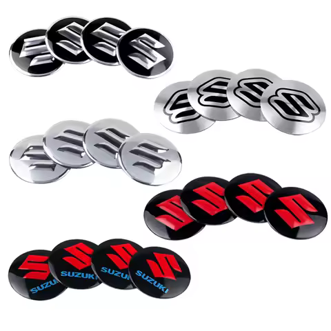 4pcs 56mm 60mm Car emblem Wheel hub Center Cap Badge covers sticker Styling For Suzuki Swift SX4 Sam