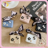 DIACHASG Earphone Storage Bag, Solid Color Mini Keychain, Leather Creative Earphone