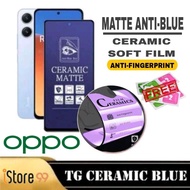 Tg Ceramic Blue Oppo F15/A91/K5/K1/RX 17pro/R17/R17 Neo/A73 5G/F17/R15x Scratch-Resistant Matte Anti Blue Ray