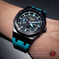 G-Shock Casioak Black Dial Tiffany Blue Strap and Hour Markers