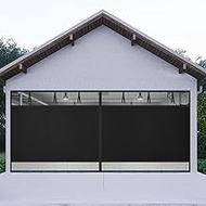 Privacy Garage Door Screen Blackout for 2 Car Garage-18x8FT Magnetic Garage Screen, 9.6LB Heavy Duty