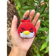 GANTUNGAN Angry Bird Keychain | Amigurumi Angry Bird | Knitted Hanger
