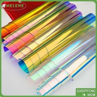 MELENE Iridescent Film, Transparent 20*95CM Rainbow Film Vinyl, DIY Shiny Candy Color Tarpaulin Bow 