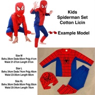 kid’s Spiderman set cotton licin / baju budak lelaki Spider-Man murah borong
