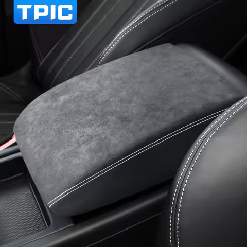 Make of Alcantara Wrap Center Console Armrest Storage Box Cover For Audi Q5 FY 2018-2024 Panel Trims