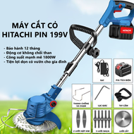 [GIẢM GIÁ] Bộ Máy Cắt Cỏ 2 PIN HITACHI Cầm Tay Công Suất 1800W Máy Cắt Cỏ Mini Sử Dụng Cho Gia Đình 