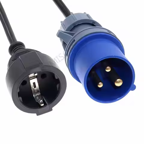 IEC316P6 Plug to EU Schuko Power Cord, Industrial Heavy Duty Extension Cable H05VV-F 1.5mm Gauge,Con