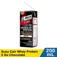 L-Men Susu Cair Whey Protein 2 Go Chocolate / Susu Protein 200Ml
