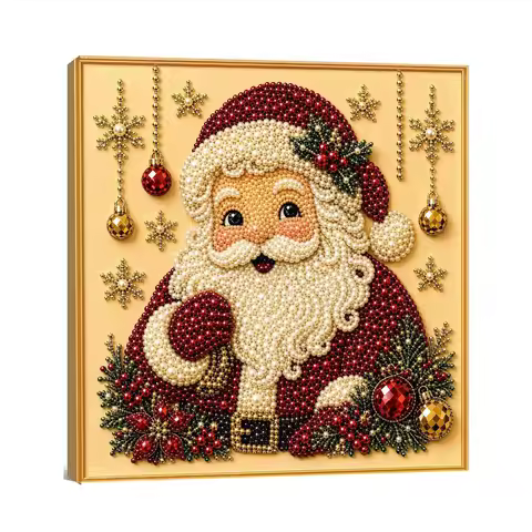 Diamond Painting DIY Christmas Pattern Pearl Diamond Sticker Set Frame