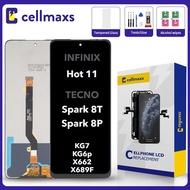 For INFINIX Hot 11 TECNO Spark 8T 8P X662 X662B X689F KG6p KG7 KG7H KG7n LCD Touch Screen Replacemen