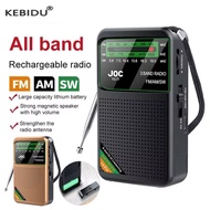 Battery Operated Radio FM AM SW Radio Built-in Speaker Pointer Pocket Radio Type-C Rechargeable with
