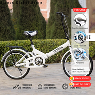 20寸折叠自行车成人儿童山地车轻便便携骑行城市骑行可调节座椅折叠设计适合旅行和日常使用GDeal 20 Inch Folding Bike Bicycle Cycling for Adults and