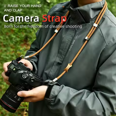 Adjustable Camera Strap Shoulder Lanyard Camera Sling for Sony ZV-E10 A6400 A7M4 Canon R50 R8 Fujifi