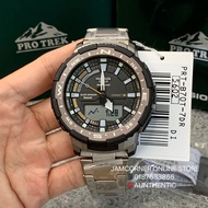 READY STOCK 100% ORIGINAL CASIO PROTREK PRT-B70T-7 lightweight titanium bands JAM TANGAN LELAKI MAN WATCH