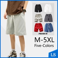 LS High Quality Men Casual Shorts Plus Size Drawstring Short Pants Gym Home Comfortable Seluar Pende