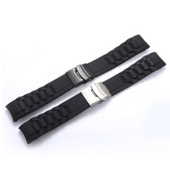手表带 Original Genuine Outdoor Sports Silicone Watch Band for Men Seiko Timex Mido Tissot Casio Black Arc Wristband