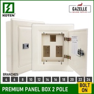 Koten Premium Type Panel Box 2 Pole Bolt On - 4 / 6 / 8 / 10 / 12 / 14 / 16 / 18 / 20 / 22 Branches